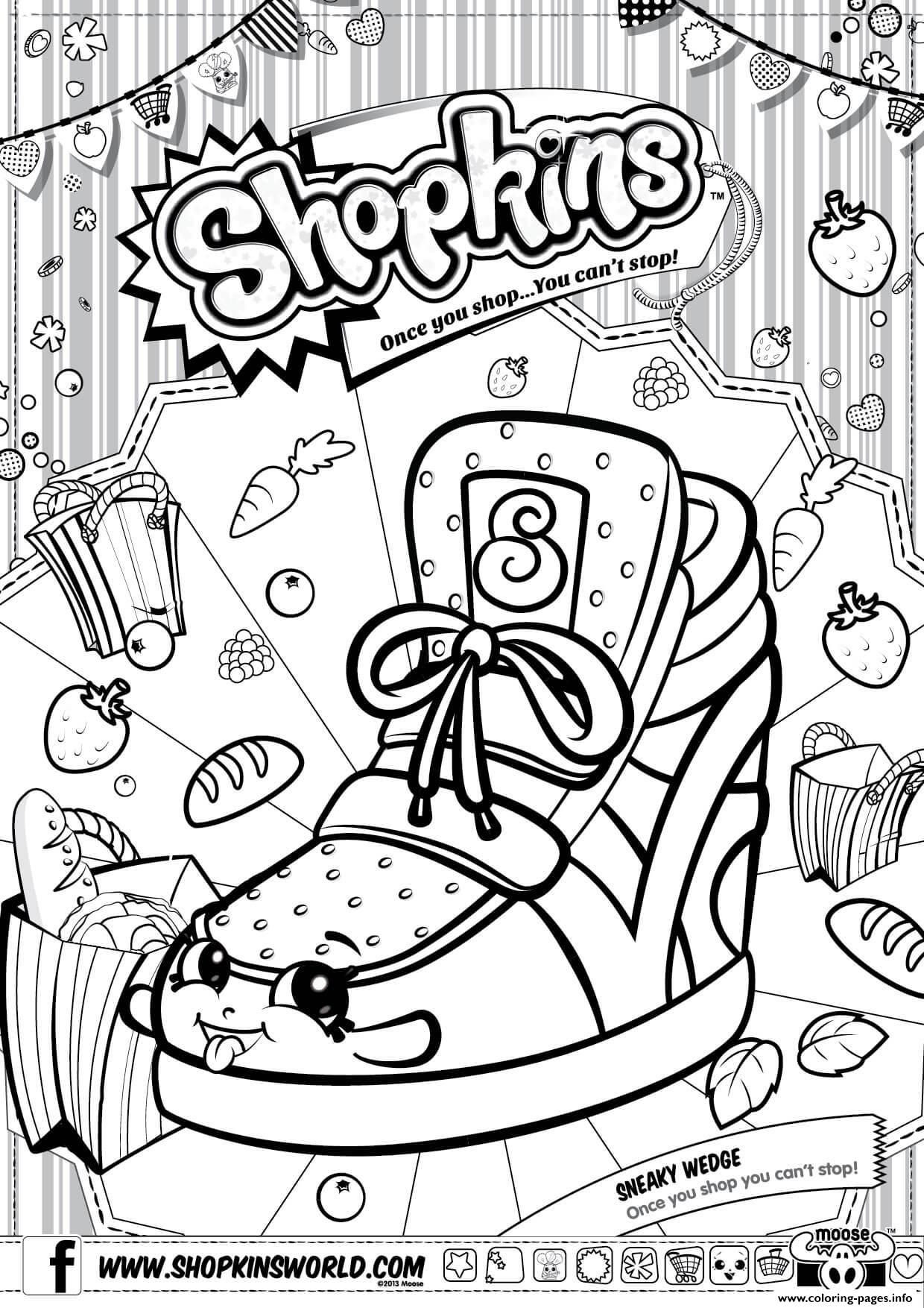 1240x1754 Shopkins Characters Coloring Pages Print Sneaky Wedge Landscape