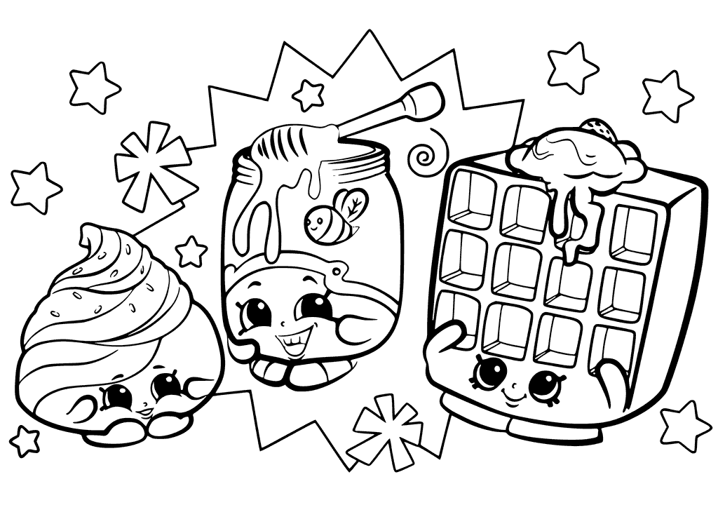 1024x720 Shopkins Characters Wobbles Coloring Pages