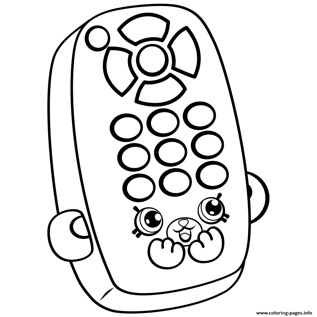 1024x1024 Cartoon Remote Petkins Shopkins Coloring Pages Printable