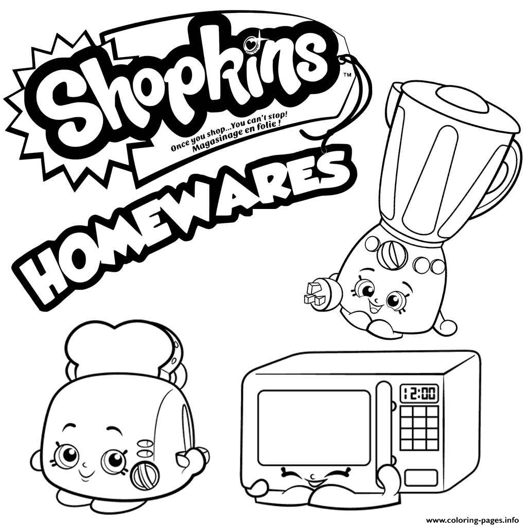 1024x1024 Homewares Collection Shopkins Season 2 Coloring Pages Printable