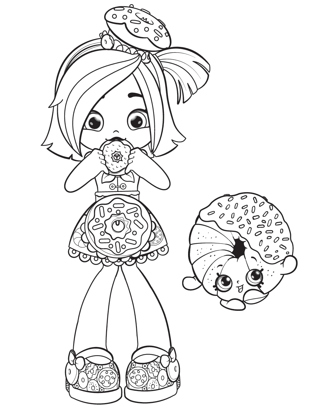 1000x1300 New Shopkins Doll And Shopkin Coloring Page