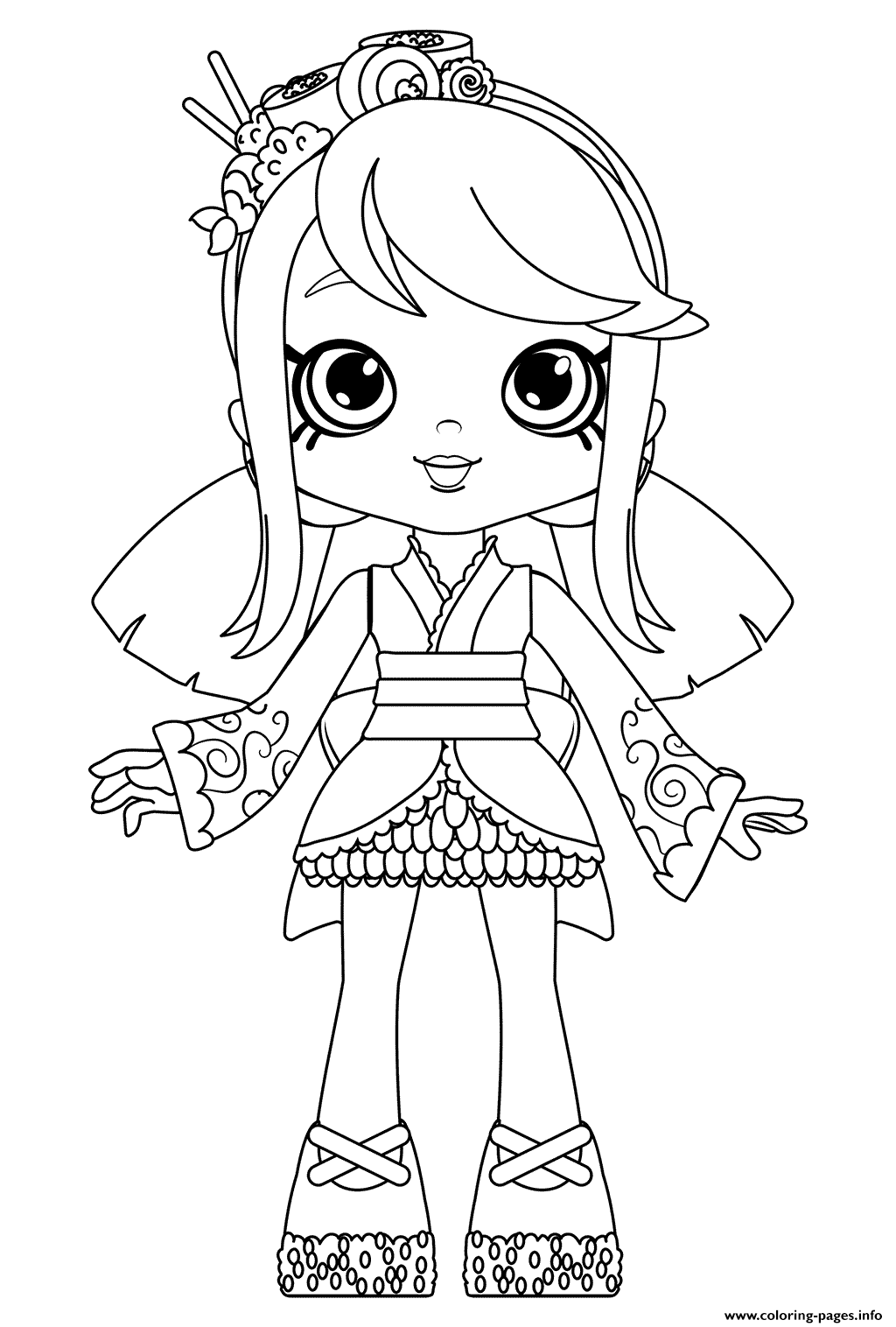 1024x1516 Sara Sushi Doll Coloring For Girls Coloring Pages Printable