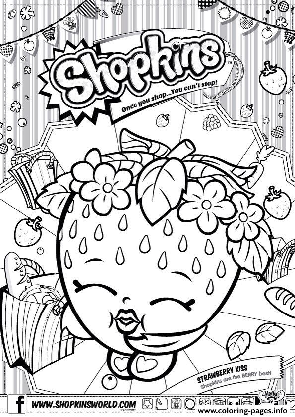 595x842 Shopkins Logo Coloring Pages Print Shopkins Strawberry Kiss