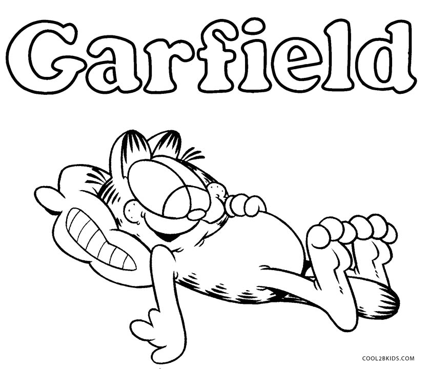 835x720 Printable Garfield Coloring Pages To Kids Cool2bkids