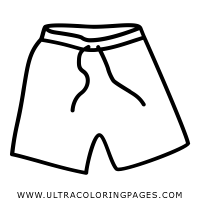 200x200 Shorts Coloring Page
