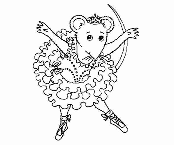 600x499 Angelina Ballerina Bowing After Show Coloring Pages Batch
