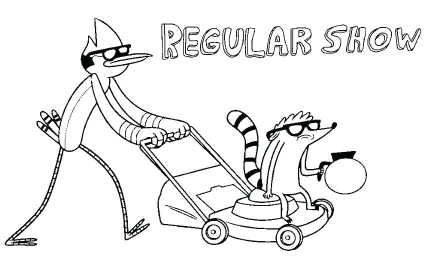 850x514 Regular Show Coloring Pages Throughout Plans 13