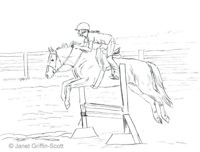 640x487 Horse Jumping Coloring Pages Draw A Jumping Show Horse Show