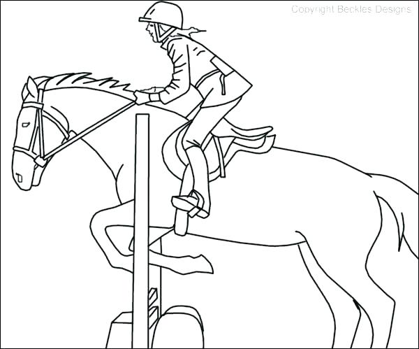 600x499 Horse Racing Coloring Pages Medium Size Of Horse Racing Coloring