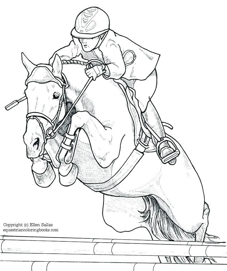 760x907 Horse Jumping Coloring Pages Grandmaman.site