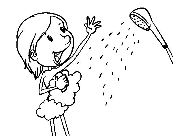 600x470 Shower Coloring Pages Shower Coloring Page Coloringcrew