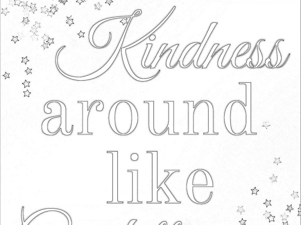 1024x768 Impressive Kindness Coloring Pages Showing Coloring Pages