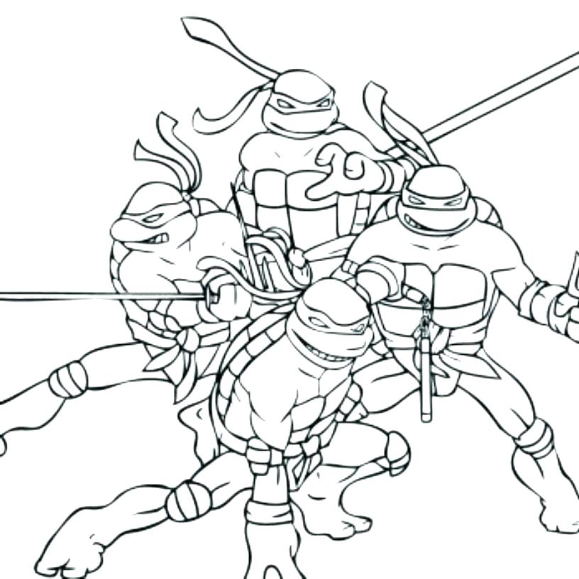 816x816 Teenage Mutant Ninja Turtles Coloring Page Teenage Mutant Ninja