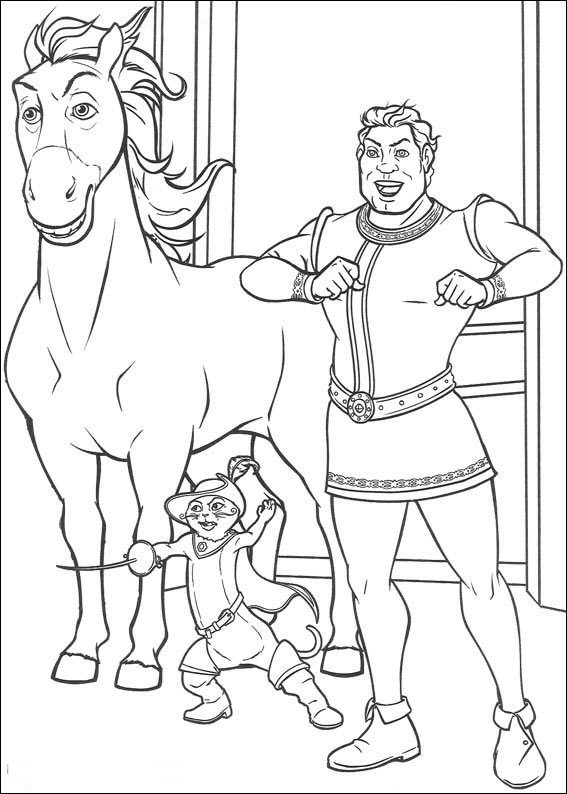 567x794 Shrek 2 Coloring Pages