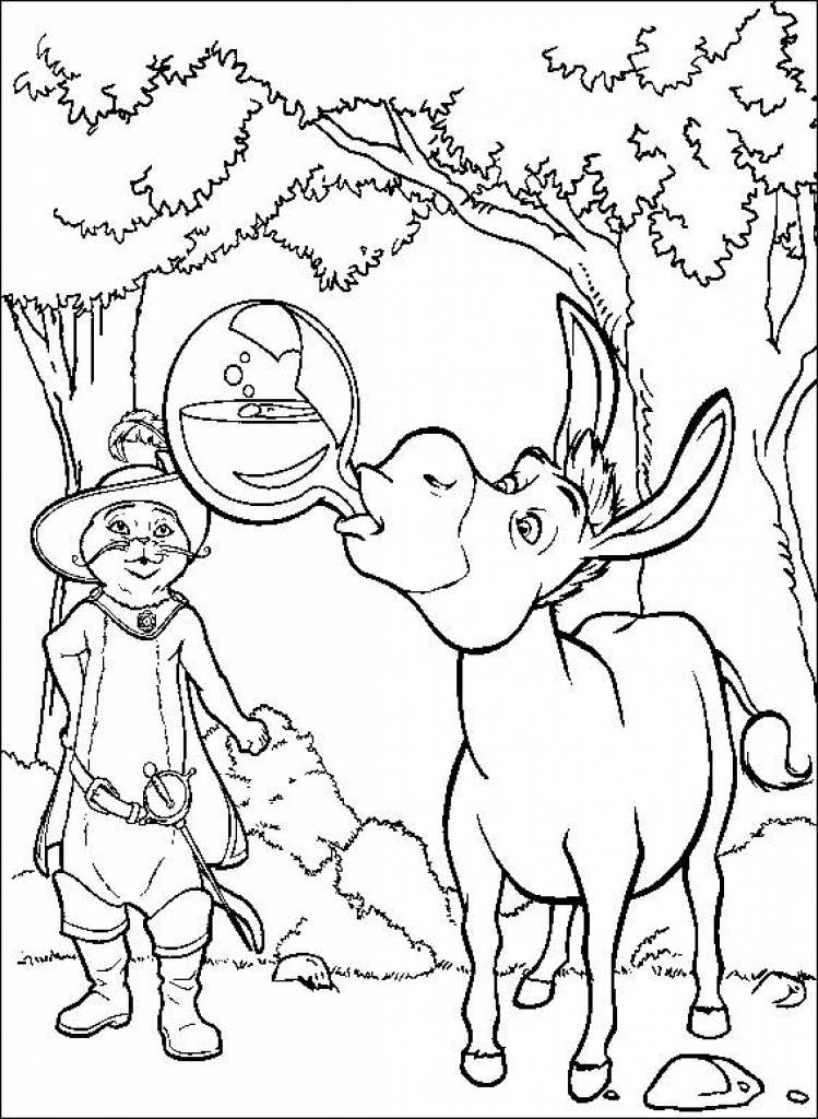 749x1024 Shrek Coloring Pages 2 Coloring Page Throughout Shrek 2 Coloring