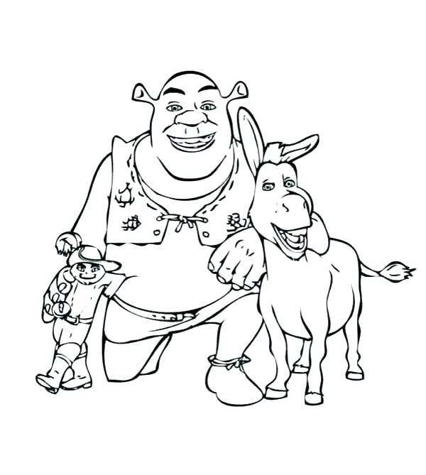 600x669 Shrek Coloring Pages Coloring Book Coloring Book Puss In Boots