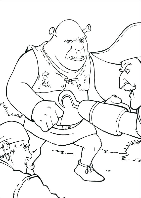 567x794 Shrek 2 Coloring Pages