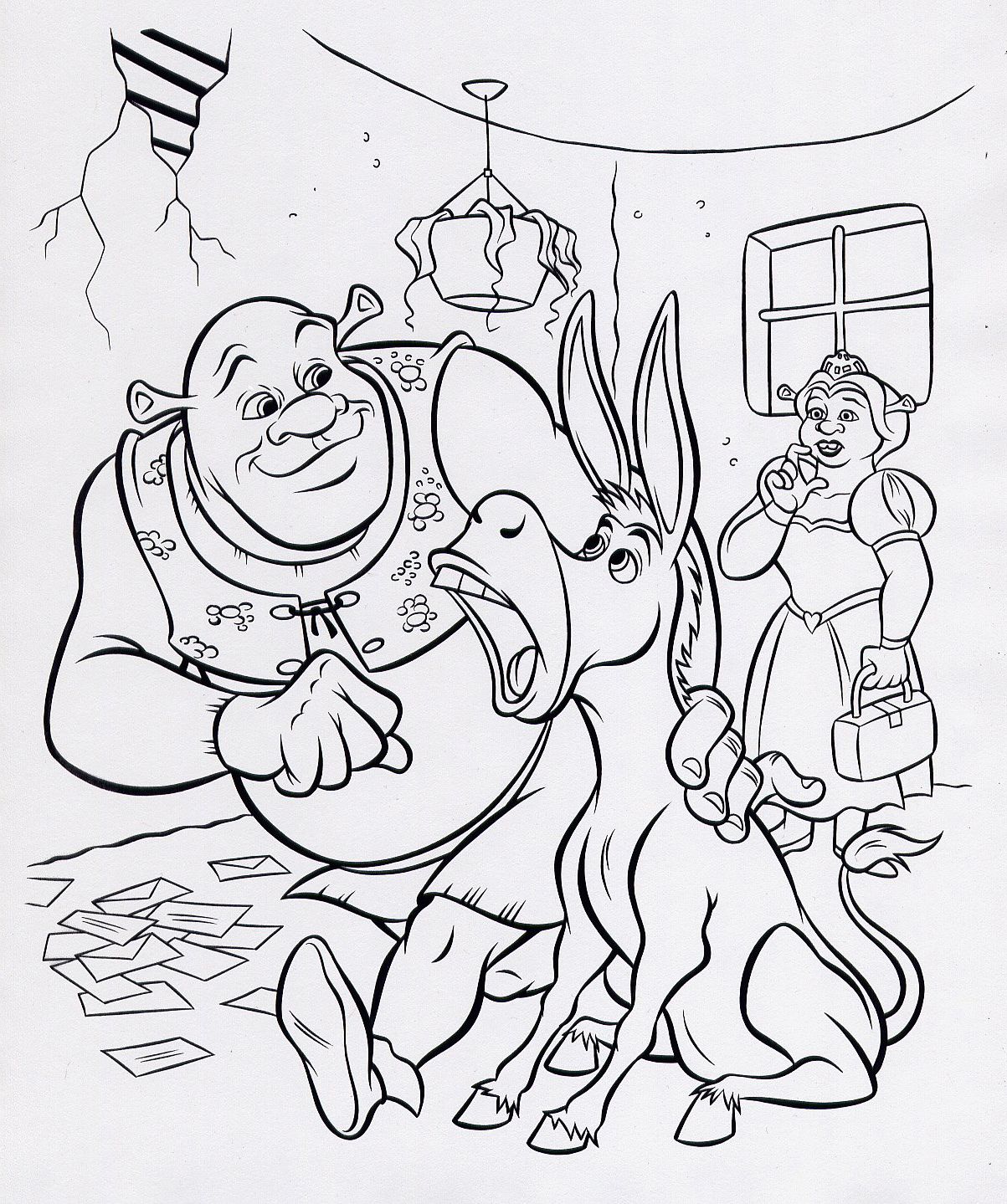 1203x1439 Shrek Coloring Pages Disney Coloring Pages Embroidery