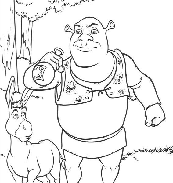 567x600 On Coloring Pages Shrek 2 Coloring Pages Coloring Beach