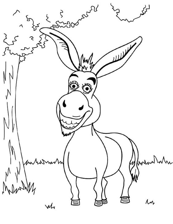 564x730 Shrek Movie Character Donkey Coloring Pages.jpg