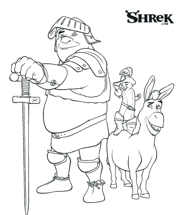 640x752 Shrek Coloring Pages Coloring Book Also Knight Coloring Page