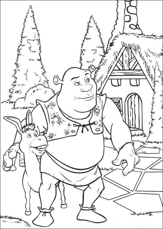 567x794 Coloring Page Shrek