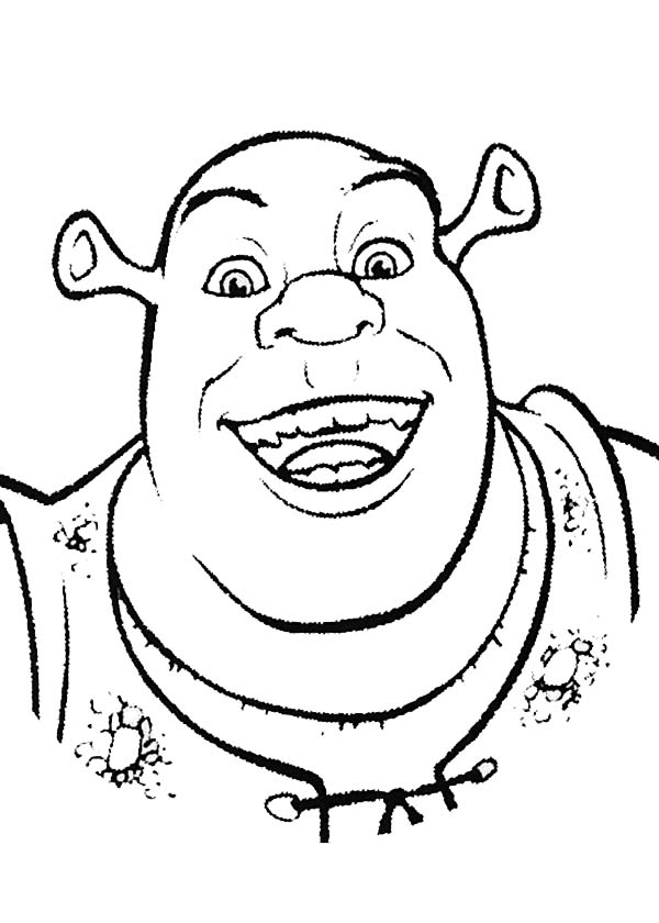 600x840 Shrek Is Smiling Coloring Page Color Luna