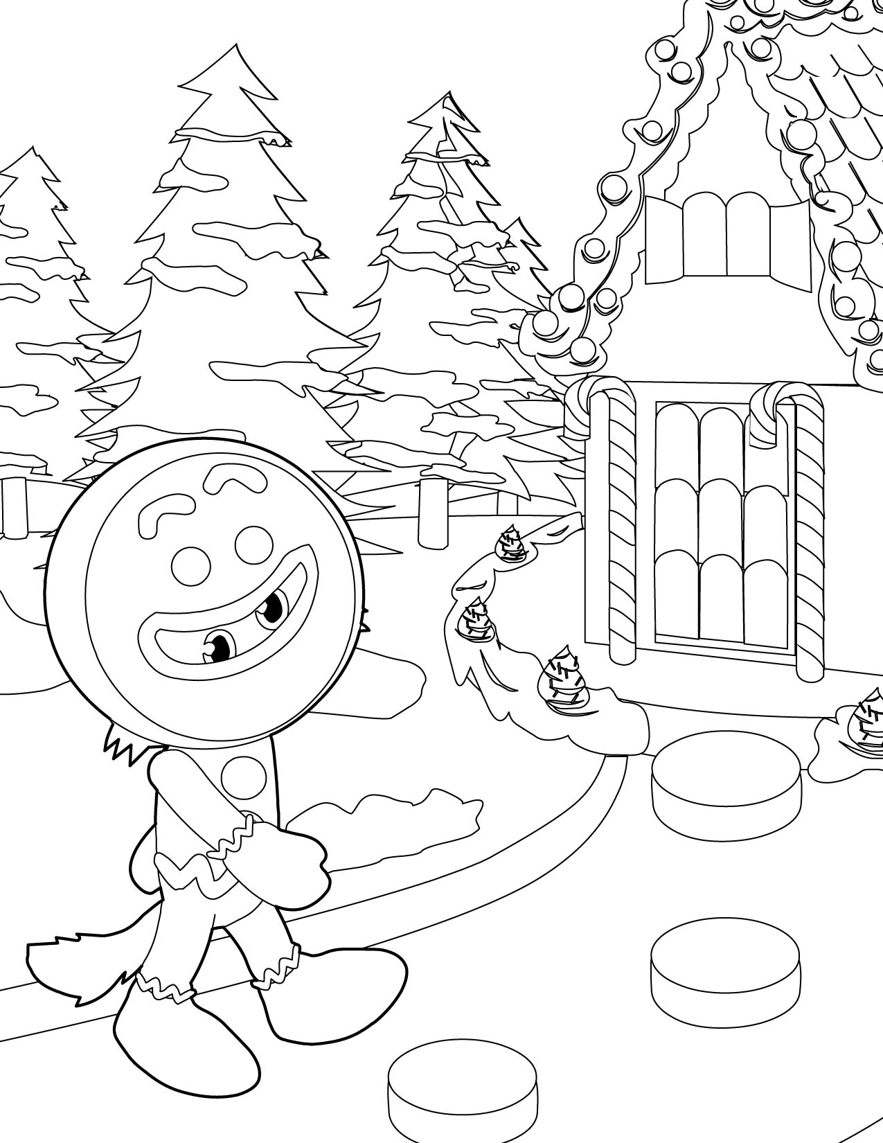 1275x1650 Gingerbread Man Coloring Page