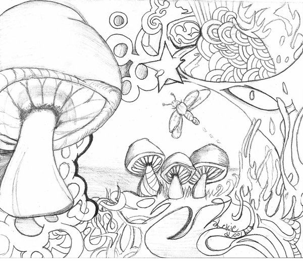 600x517 Resultado De Imagem Para Psychedelic Mushroom Coloring Pages