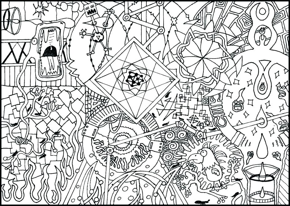 945x672 Trippy Mushroom Coloring Pages Mushroom Coloring Pages With Flower