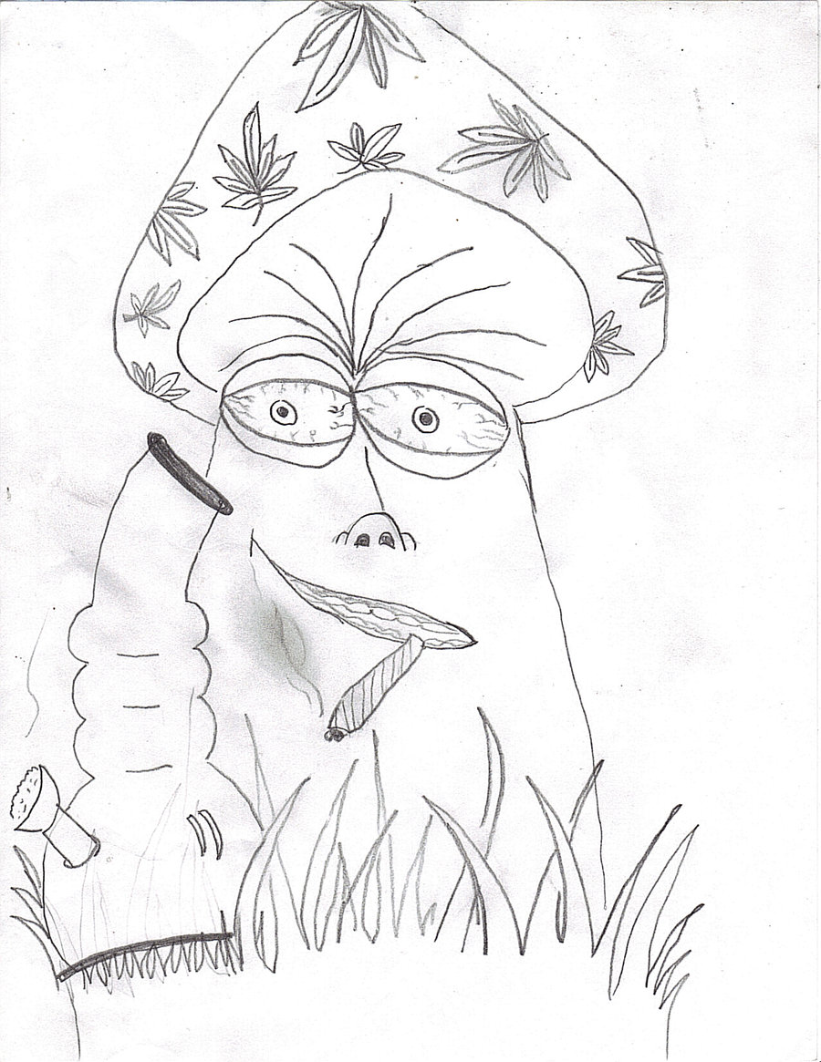 900x1165 Trippy Shroom Coloring Pages