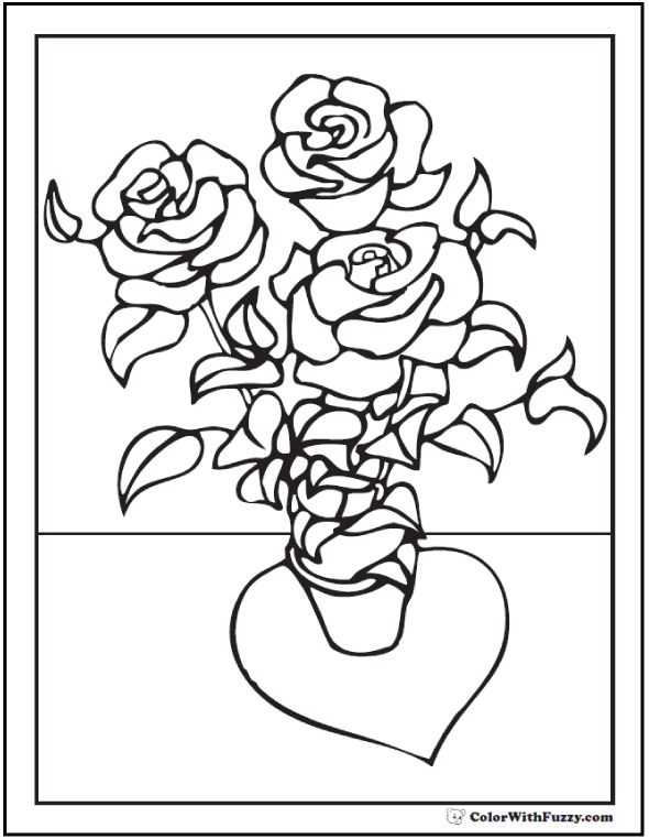 590x762 Shrub Coloring Page 73 Rose Coloring Pages Customize Pdf