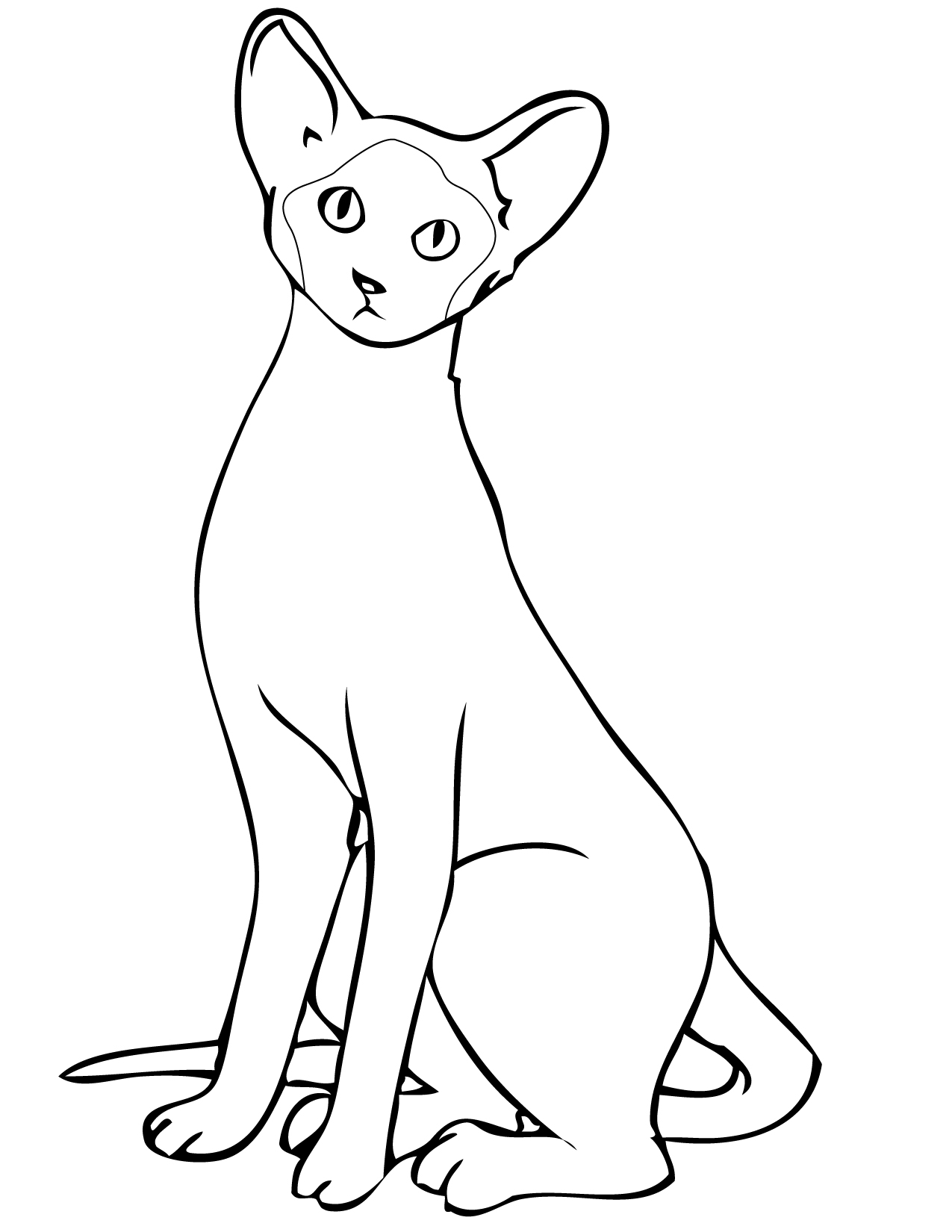 1275x1650 Siamese Coloring Page