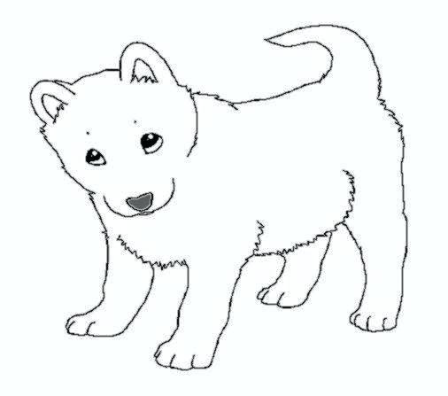 506x447 Husky Coloring Page Dog Is Pet Cute On Outline Siberian Husky Dog