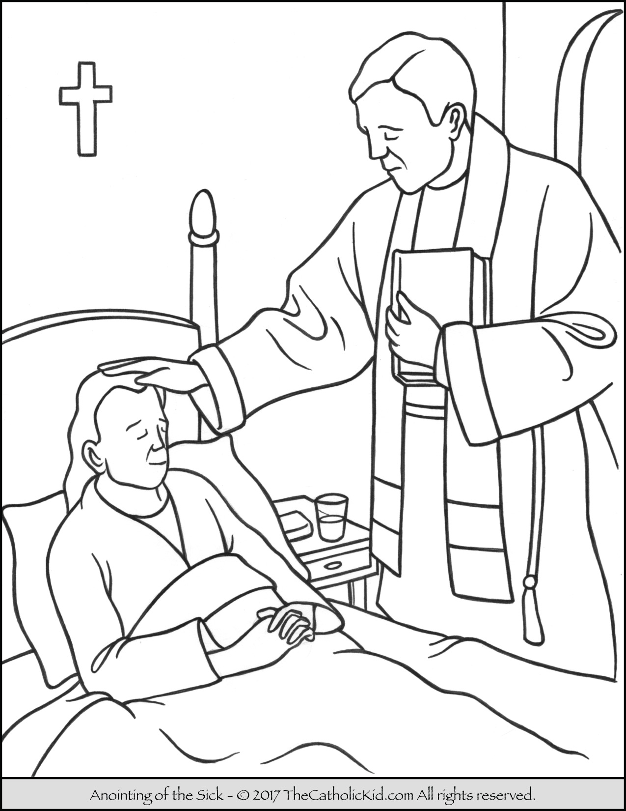 1275x1650 Sacrament Of The Anointing Of The Sick Coloring Page