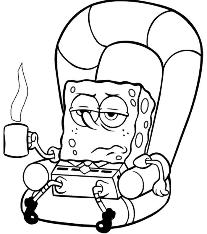 700x791 Sick Coloring Page Spongebob Sick Coloring Page Cartoon Pages