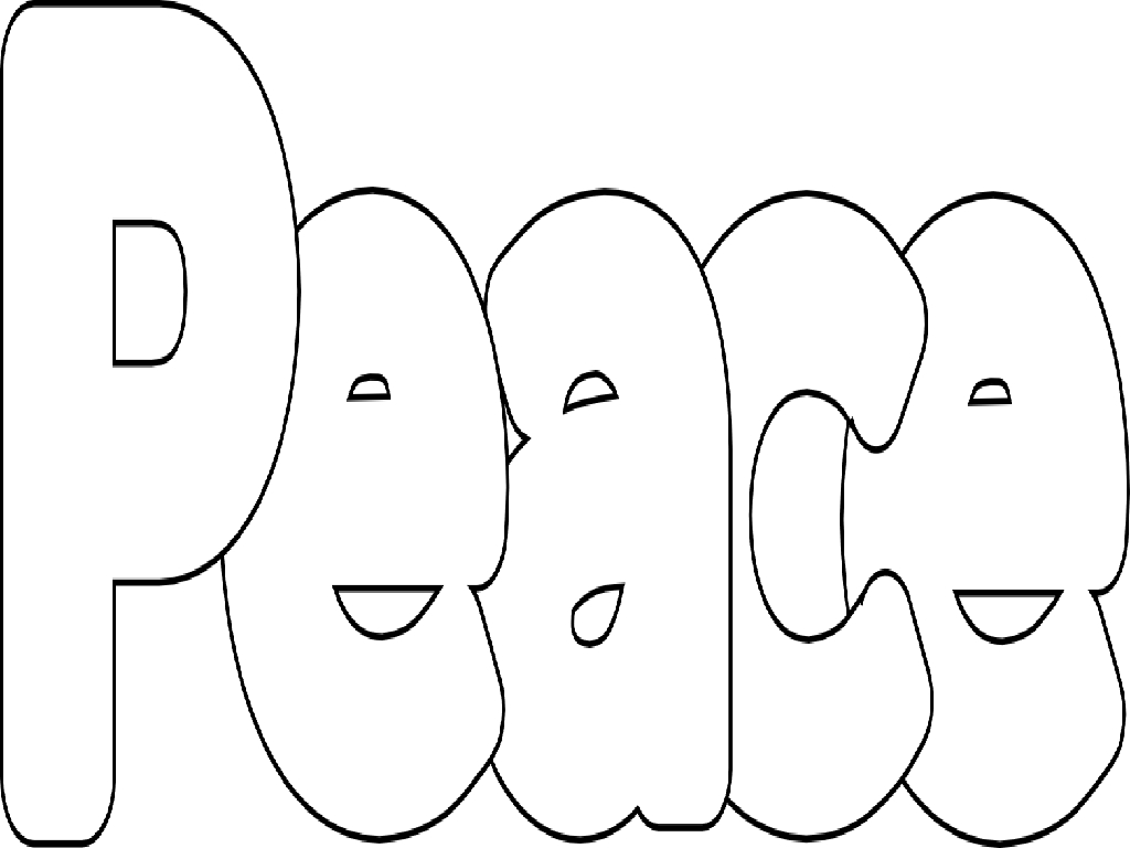 1024x768 Expert Peace Sign Coloring Pages To Print Coloringsuite Com
