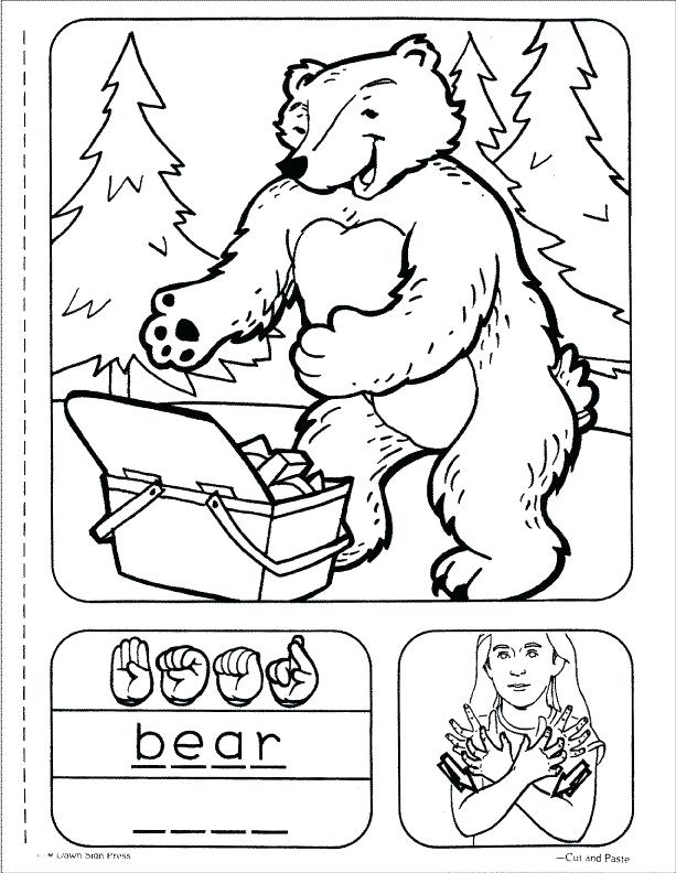 613x792 Asl Coloring Pages Sign Language Series Sign Language Animals