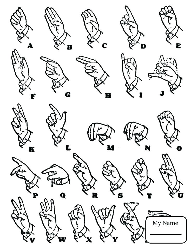 735x953 Sign Language Coloring Pages Coloring Pages Sign Language Coloring