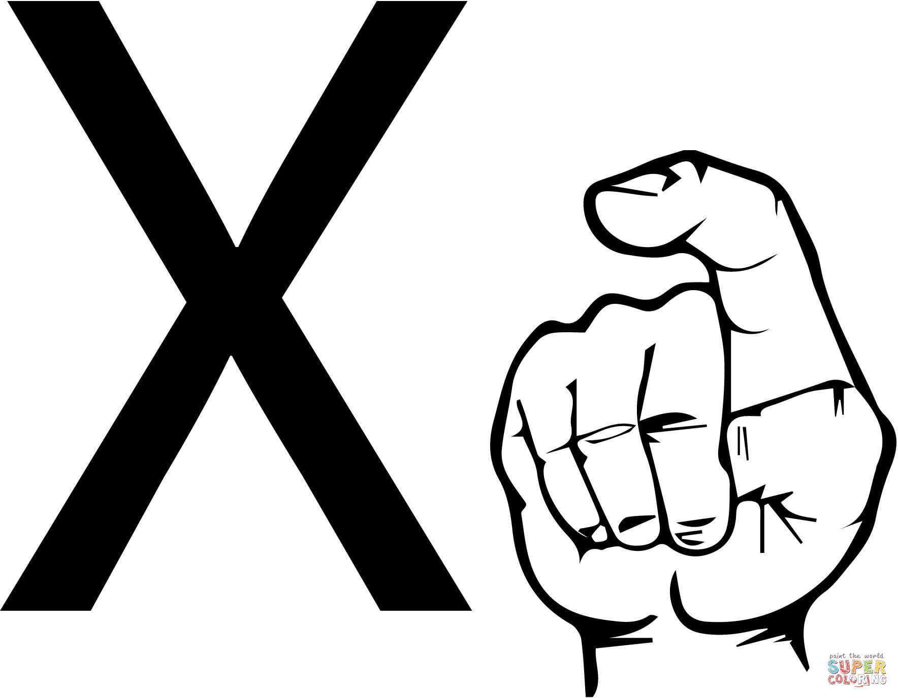 1768x1376 American Sign Language Coloring Pages New Letter X Coloring Pages
