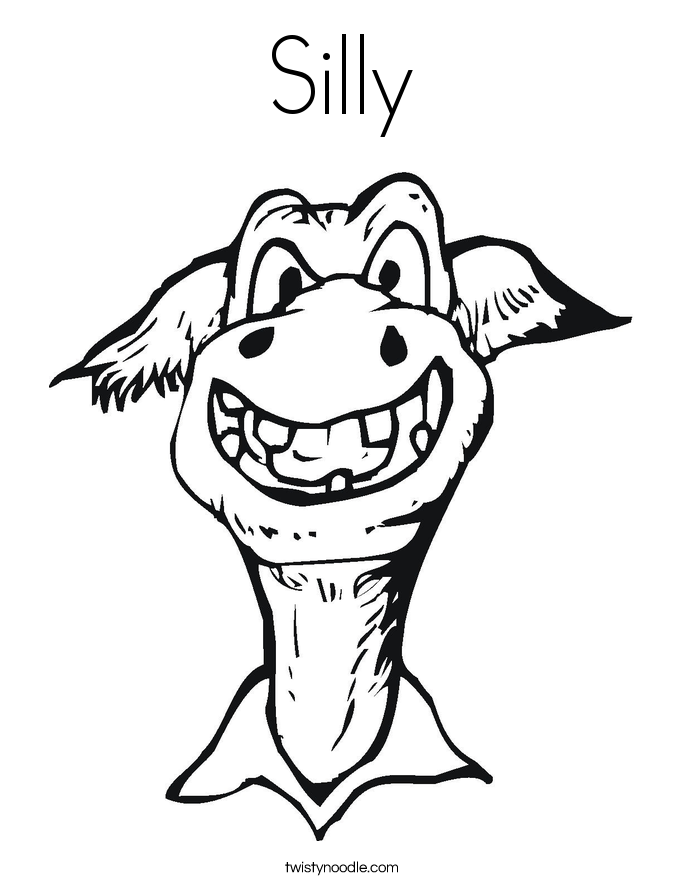 685x886 Silly Coloring Page