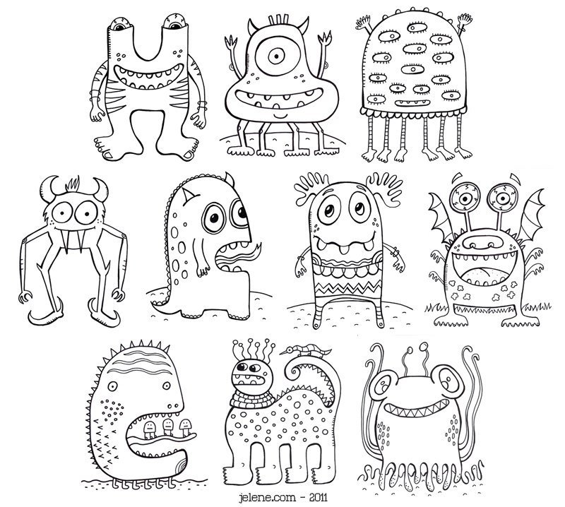 800x718 Silly Monster Coloring Pages Funny Christmas Coloring Sheets Pages