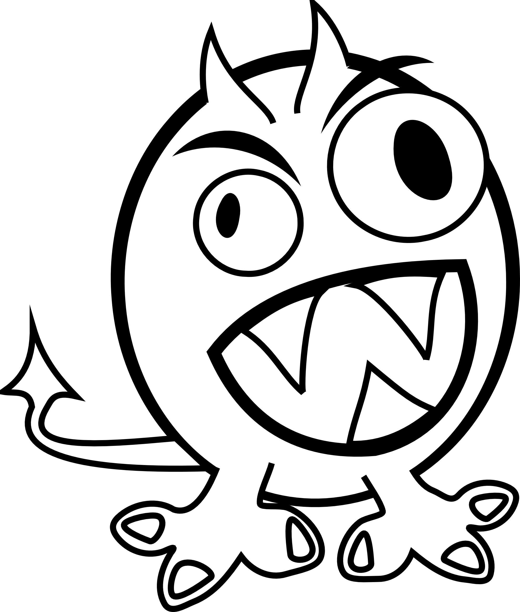 1979x2332 Fantastic Silly Monsters Coloring Pages Composition