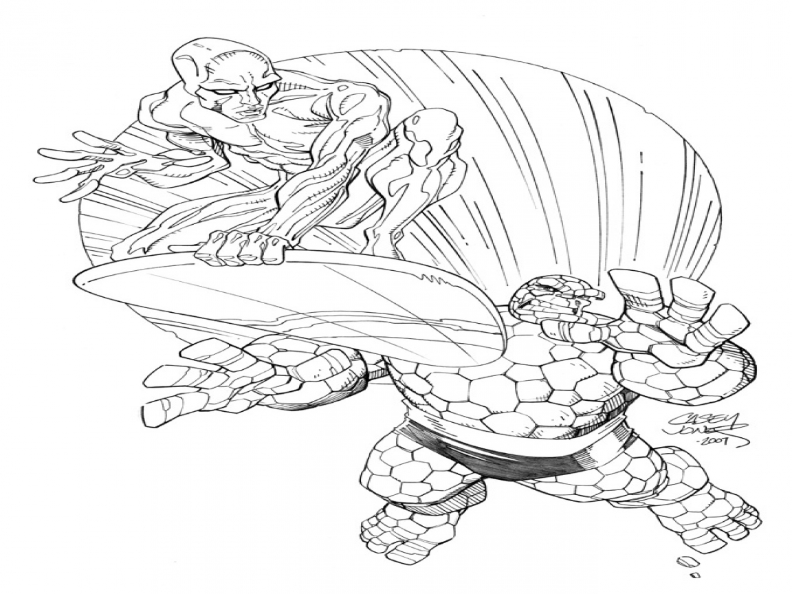 1152x864 Silver Surfer Coloring Pages