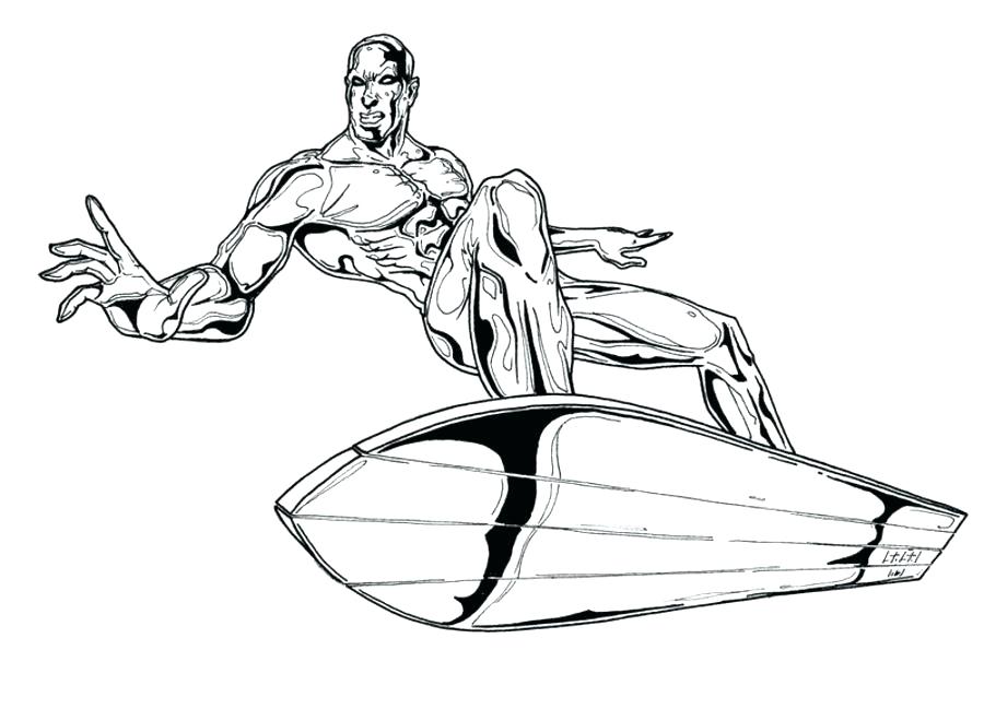 900x660 Silver Surfer Coloring Pages