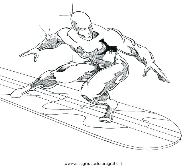 656x591 Silver Surfer Coloring Pages