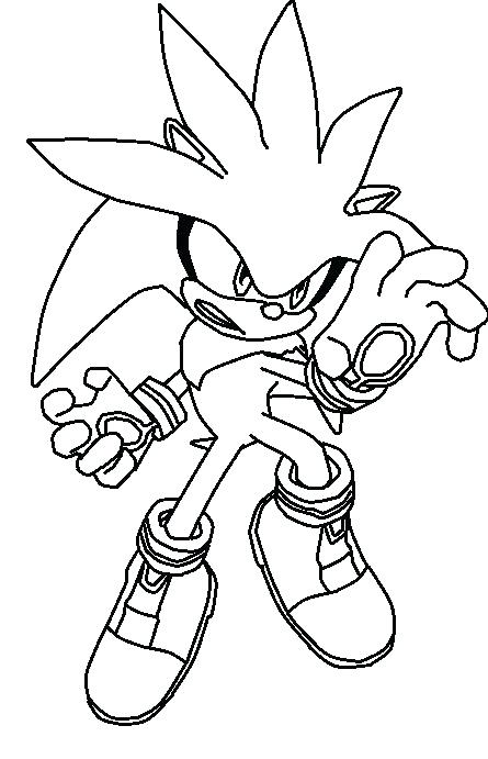 445x691 Sonic The Hedgehog Coloring Book Silver The Hedgehog Coloring