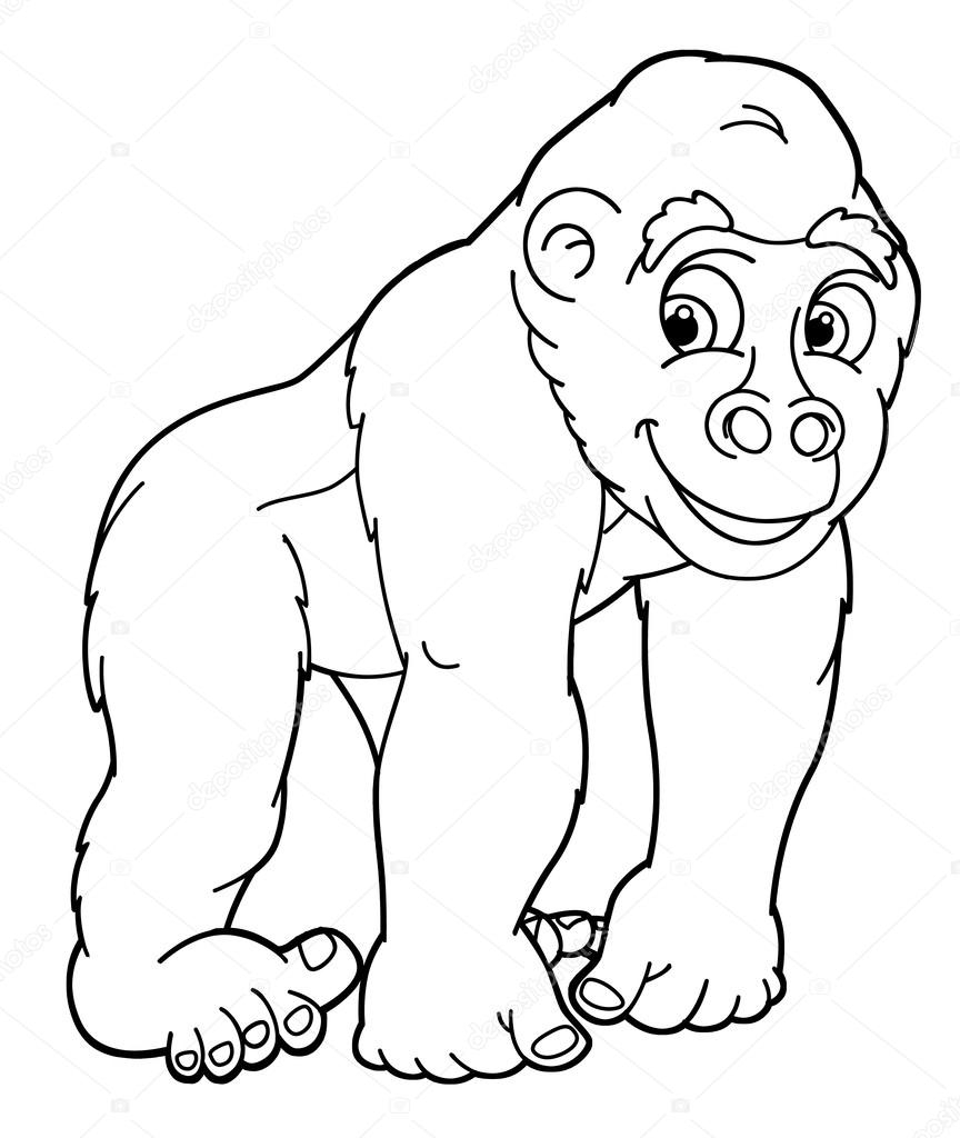 Silverback Gorilla Coloring Pages