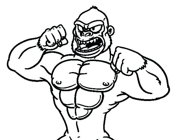 600x470 Gorilla Coloring Pictures Gorilla Coloring Page Amazing Gorilla