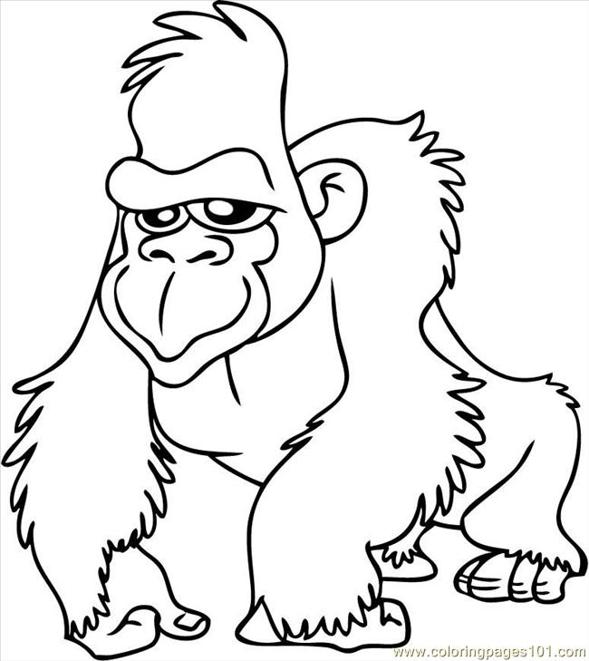 650x729 Gorilla7 Coloring Page Free Gorilla Coloring Pages Gorilla